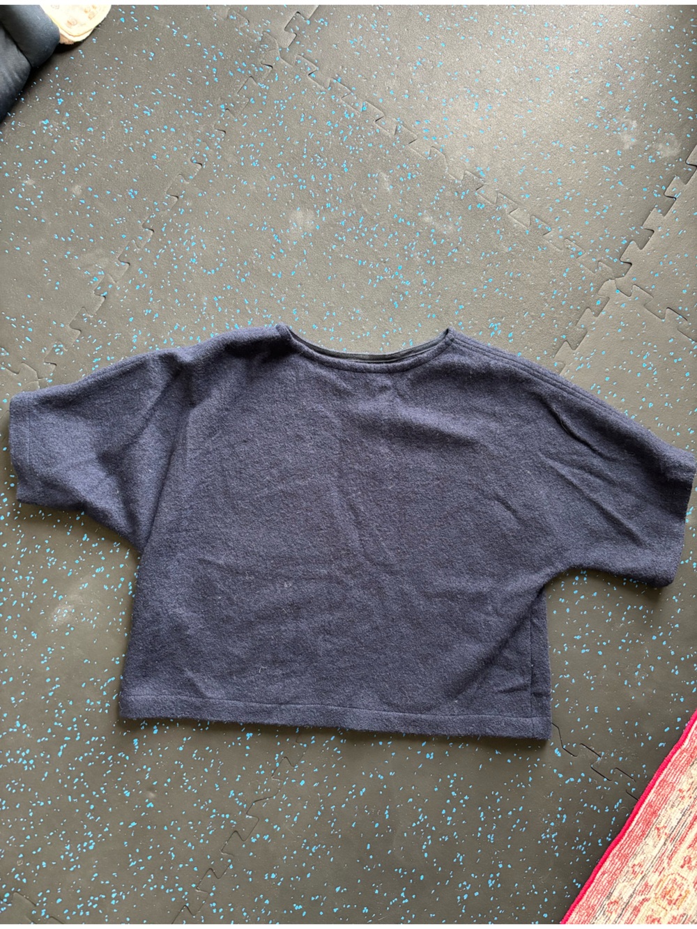 Relaxed Boxy Crewneck Sweater - Navy